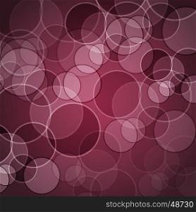 Abstract maroon background with circles, stock vector