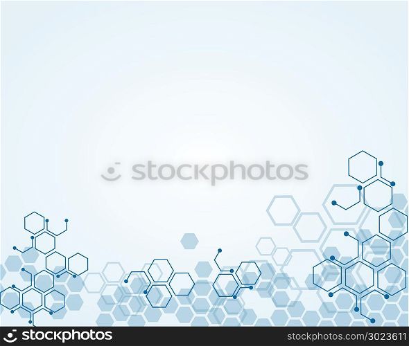 Abstract medical background substance and molecules design
