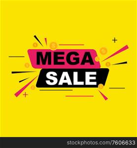 Abstract mega sale poster. Vector illustration EPS10. Abstract mega sale poster. Vector illustration