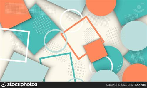 Abstract memphis background geometric elements. Modern vector design posters, covers, card designs.
