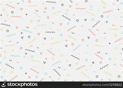 Abstract memphis geometric pattern design of artwork design background. Decorate for ad, poster, print, cover, annual, report. illustration vector eps10