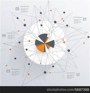 Abstract Mesh Background with circle infographics