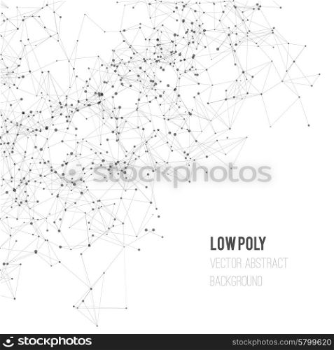 Abstract mesh background with circles, lines and shapes. Futuristic Design
