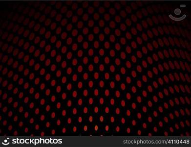 Abstract metal curve background with orange holes and shadow