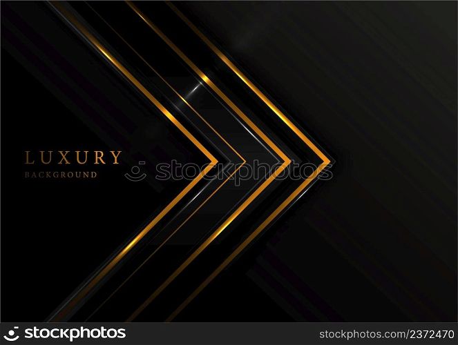 Abstract metalic luxury golden template design with black plate template. Design with glitters, well organized object for usage. Illustration vector