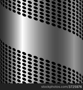 Abstract metallic background with circle pattern and copy space.