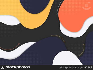 Abstract minimal colorful artwork decorative style template. Overlapping artwork style background. Vector