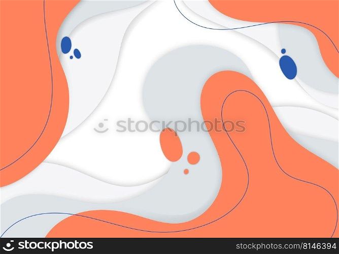 Abstract minimal colorful design of doodles style decorative artwork. Overlapping for template style, artwork background. Vector