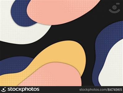Abstract minimal colorful template design decorative artwork style. Overlapping template decoration background. Vector