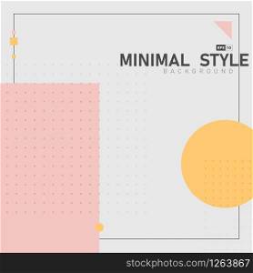 Abstract minimal design of geometry artwork style frame background. Use for ad, poster, annual, copy space of text, headline, book, print. illustration vector eps10