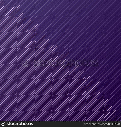 Abstract minimal design stripe and diagonal lines pattern on purple background and texture. Vector illustration.