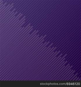 Abstract minimal design stripe and diagonal lines pattern on purple background and texture. Vector illustration.