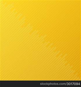 Abstract minimal design stripe and diagonal lines pattern on yellow background and texture. Vector illustration.