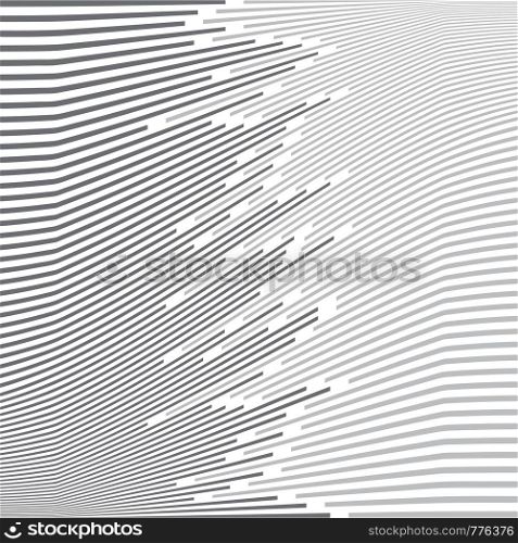 Abstract minimal design wave stripe gray and white line pattern background texture. vector illustration