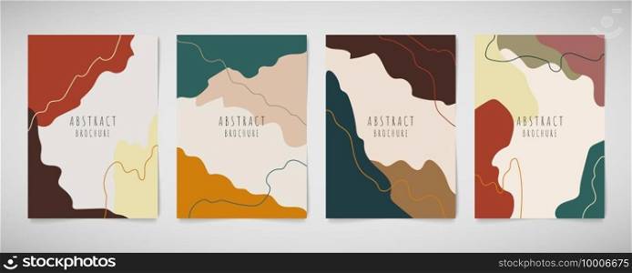 Abstract minimal fashion of colors cover design brochure template artwork. Design of classic move background set. illustration vector