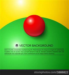 Abstract minimal frame with colorful balls and copy space