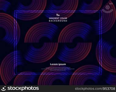Abstract minimal geometric circle line with glitters fluid background. You can use for poster, ad, cover artwork, annual report. vector eps10