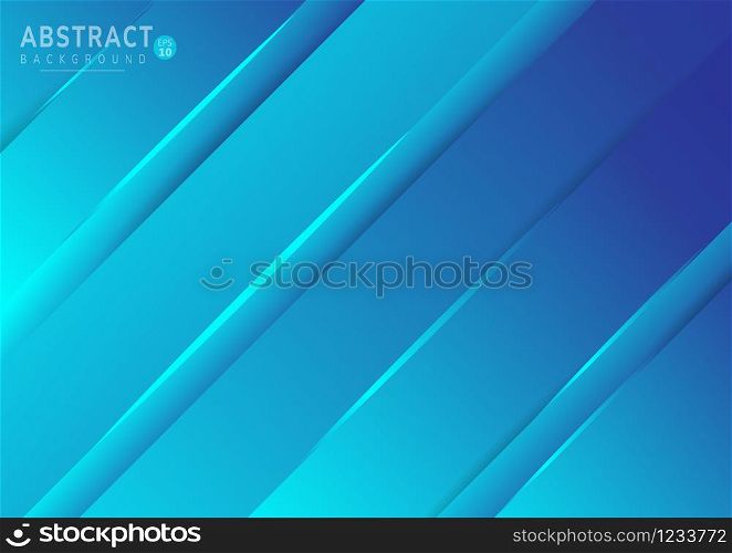 Abstract minimal geometric on blue background with diagonal lines. Vector illustration