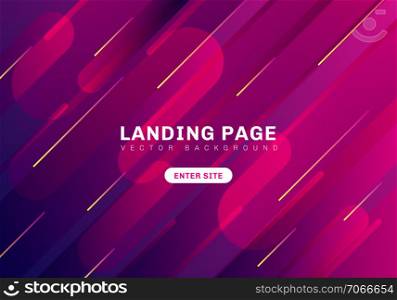 Abstract minimal geometric vibrant color background. template website landing page. Dynamic shapes composition. Vector illustration