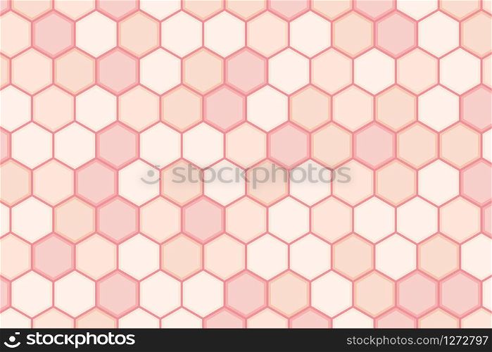 Abstract minimal hexagonal pattern design of pastel tone background. Decorate for ad, poster, artwork, template design, print. illustration vector eps10
