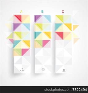 Abstract Minimal Ifographic Design on rhombus style . Can be used for infographics, numbered banners, cutout lines, website layout.