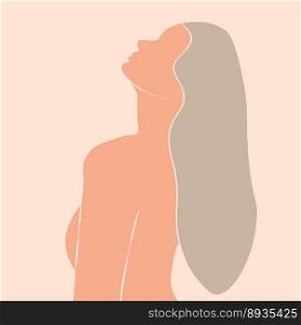 Abstract minimal portrait of girls. Woman portraits. Beauty logo. Concept of females. Feminine power, an abstract figure without no face. Vector illustration for International Womens day.  Abstract minimal portrait of girls. Woman portraits. Beauty logo. Concept of females. Feminine power, an abstract figure without no face. Vector illustration for International Womens day.