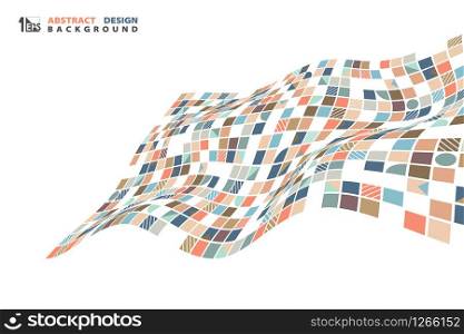 Abstract minimal style of square geometric design mesh element background. Decorate for ad, poster, artwork, template design, print. illustration vector eps10