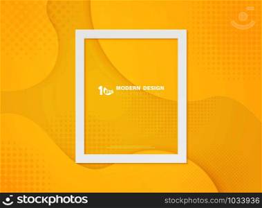 Abstract minimal yellow color of circle geometric halftone design background. Decorating for poster, ad, artwork, template design. illustration vector eps10