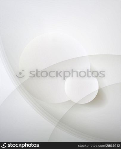 Abstract minimalist design in a light tone. Two circle.