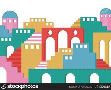 Abstract modern architecture minimal building contemporary cover. Architectural buildings, minimal city landscape vector background illustration. Architecture view poster modern architecture. Abstract modern architecture minimal building contemporary cover. Architectural buildings, minimal city landscape vector background illustration. Architecture view poster