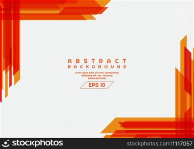 Abstract modern art design frame corner design line style center with space for text. vector illustration