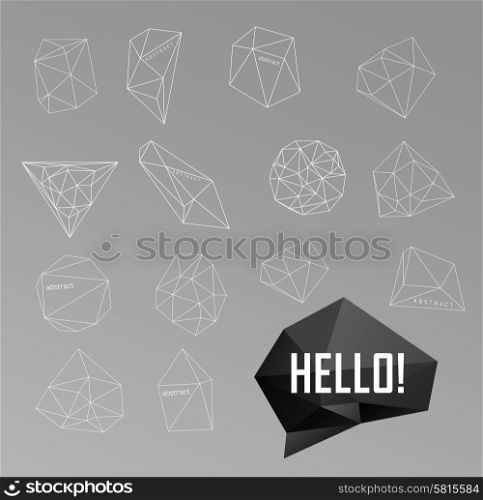 Abstract modern background with polygon can be used for invitation, congratulation or website