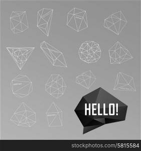 Abstract modern background with polygon can be used for invitation, congratulation or website
