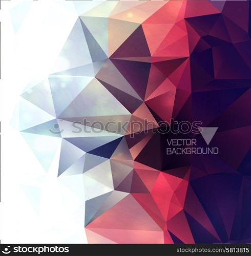 Abstract modern background with polygons crystal light. Abstract background