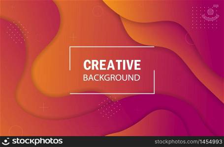Abstract modern background with purple graphic element. Graphic abstract banner with flowing liquid wave. Template for background of website, landing page. Vivid trendy abstract background. vector
