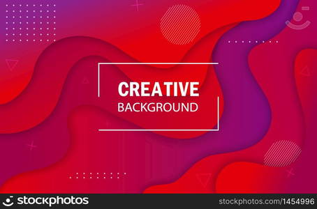 Abstract modern background with purple graphic element. Graphic abstract banner with flowing liquid wave. Template for background of website, landing page. Vivid trendy abstract background. vector