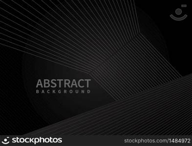 Abstract modern black lines overlap background with space for your text. Vector illustration