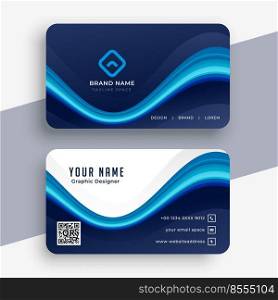 abstract modern blue business card template design
