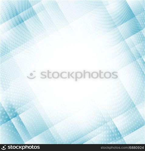Abstract modern blue geometric technology futuristic background with halftone. Vector blue stripes design
