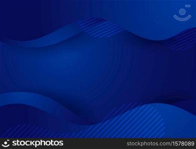 Abstract modern blue gradient liquid wave background with space for your text. Vector illustration