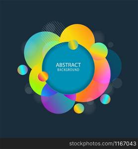 Abstract modern colorful circles on background. Vector illustration