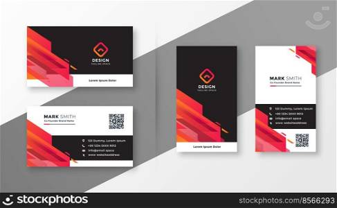abstract modern corporate business card design template set