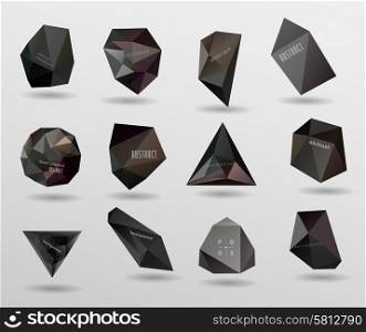 abstract modern crystal black Label, bubble , can be used for website, info-graphics, banner.