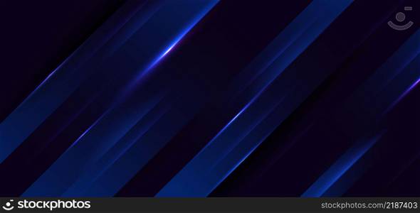 Abstract modern dark blue elegant diagonal on dark background with lighting. You can use for ad, poster, template, business presentation. Vector illustration