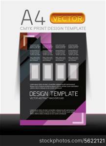 Abstract modern flyer brochure vector design template with sample text or business A4 booklet cover