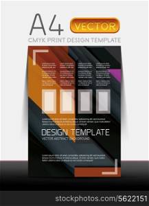 Abstract modern flyer brochure vector design template with sample text or business A4 booklet cover
