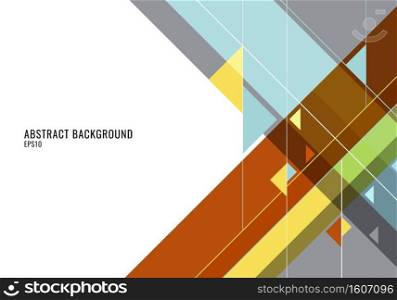 Abstract modern geometric and lines on white background. You can use for cover brochure, presentation, business card, flyer, poster, etc. Vector illustration