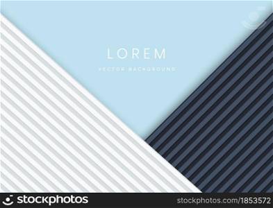 Abstract modern geometric backdrop background with textured white and blue paper layers. Vector illustration