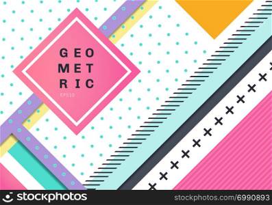 Abstract modern geometric background texture design. Business template for a bright color. You can use for poster, banner colorful background, purple and blue stripes and shapes. Vector illustration