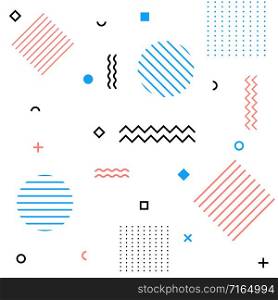 Abstract modern geometric memphis background. Vector eps10